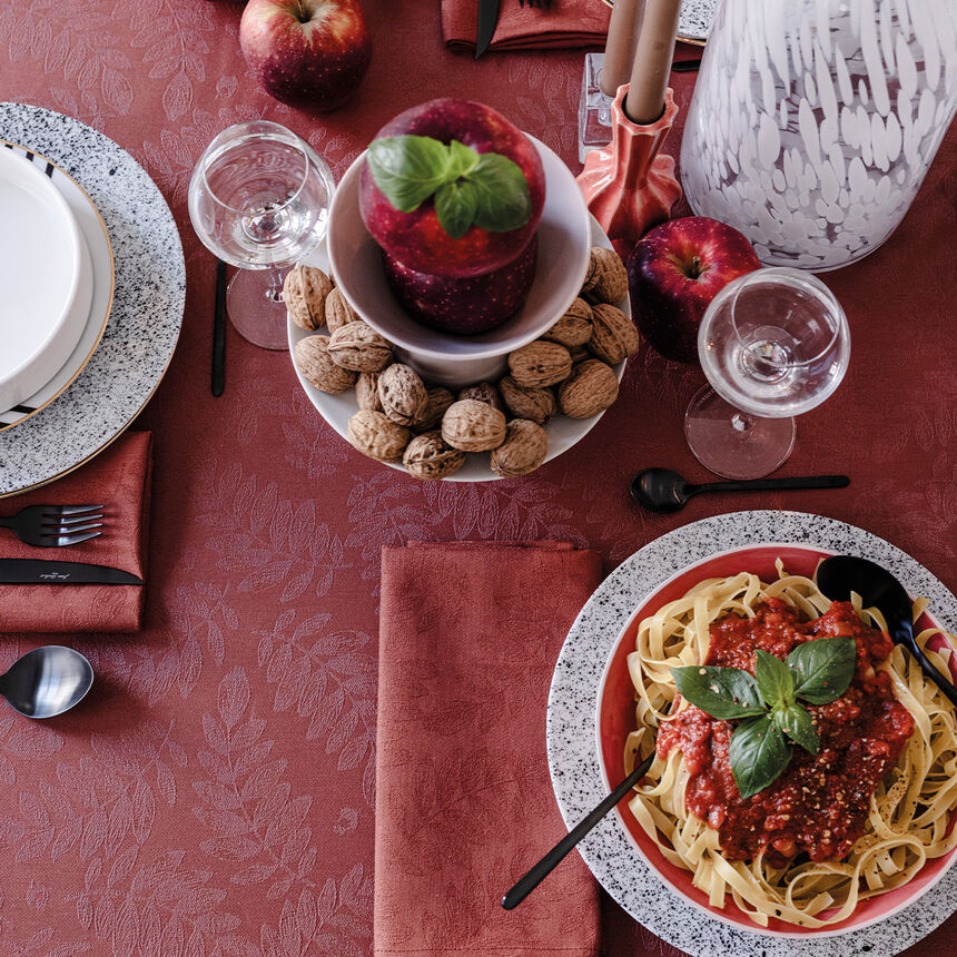 Serviette de table Vegetal mood Goji 50x50 100% coton, , hi-res image number 1
