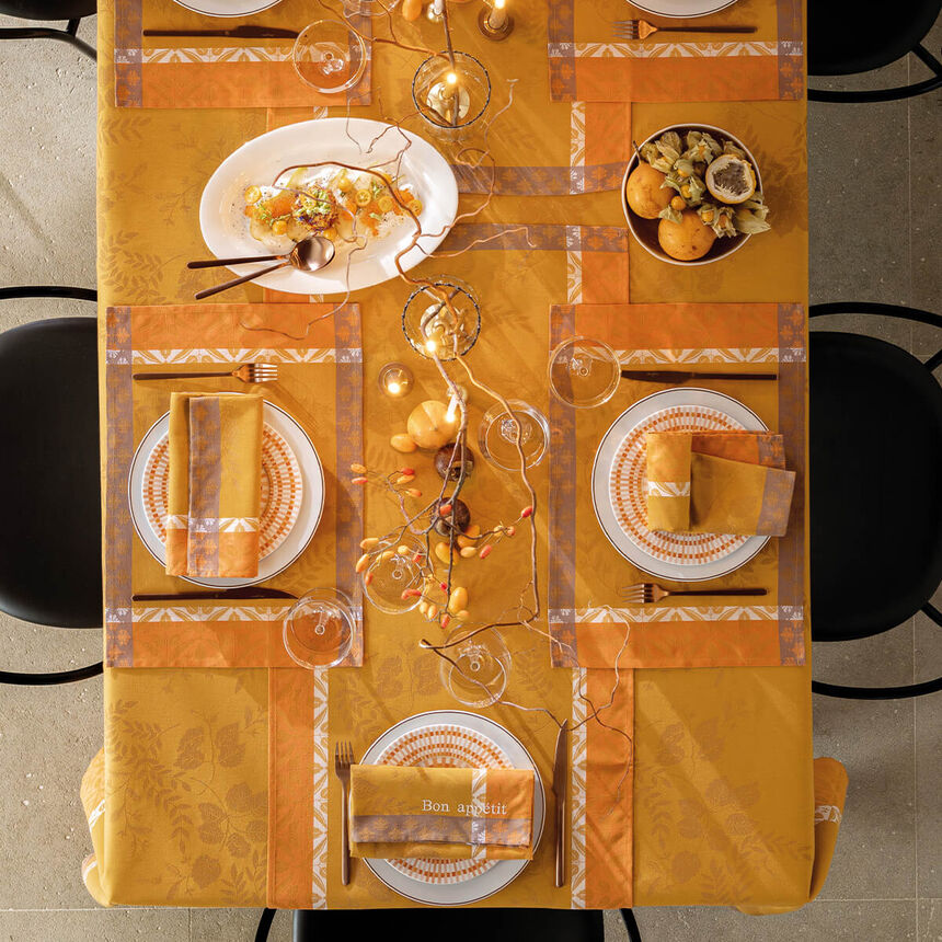 Chemin de table Manor lane Coloquinte 50x150 100% coton, longues fibres, , hi-res image number 2