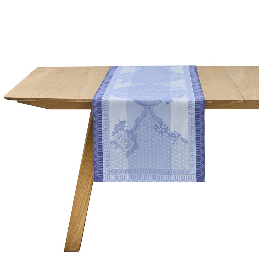 Chemin de table Promenade Imp&eacute;riale Lapis 50x150 100% coton, longues fibres, , hi-res image number 0