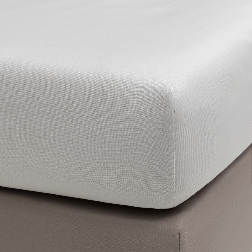 Drap housse H&ocirc;tel particulier Stuc 100X200X35 50% coton - 50% lin, , hi-res image number 1