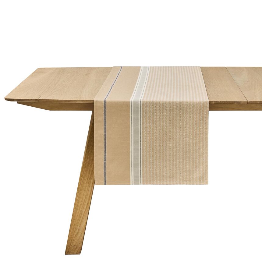 Chemin de table Dune Argan 50x150 92% coton - 8% lin, , hi-res