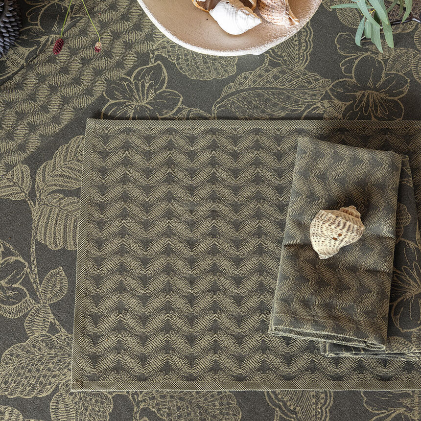 Serviette de table Sulawesi Feuillage Canop&eacute;e 50x50 100% coton, longues fibres, , hi-res image number 0