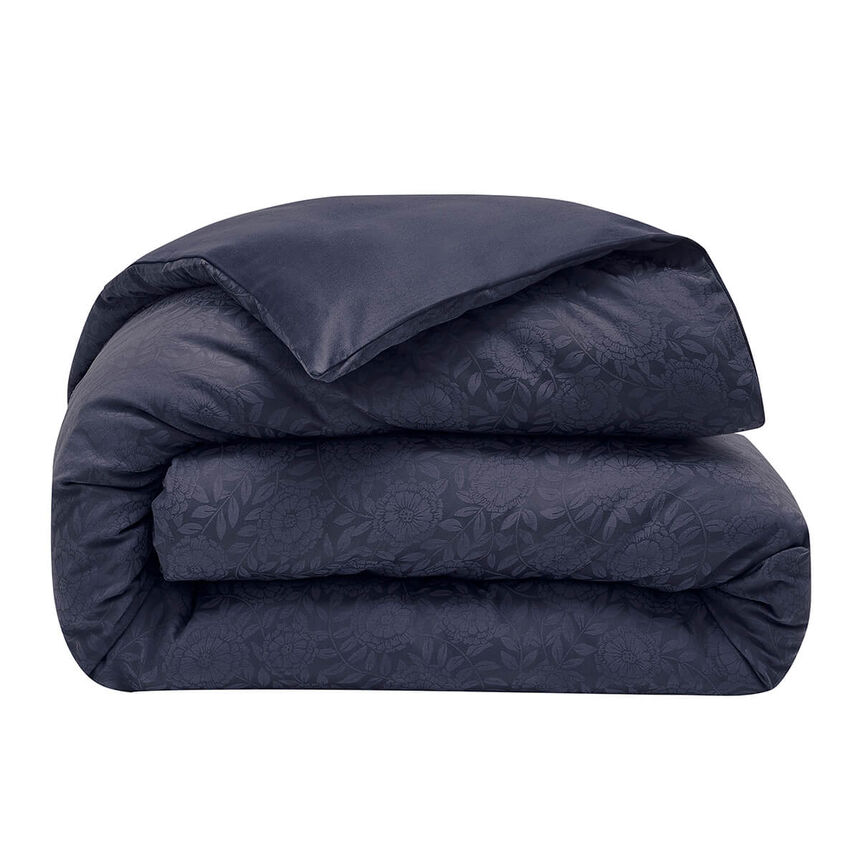 Housse de couette  Flora Encre 135X200 100% coton, , hi-res image number 1