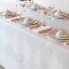 Nappe Bosphore Blanc Blanc 175x175 50% coton - 50% lin, , hi-res image number 0