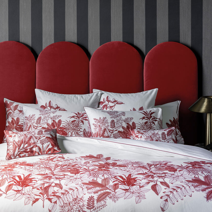 Taie Feuilles en sc&egrave;ne  Goji 40X80 100% coton, , hi-res image number 3