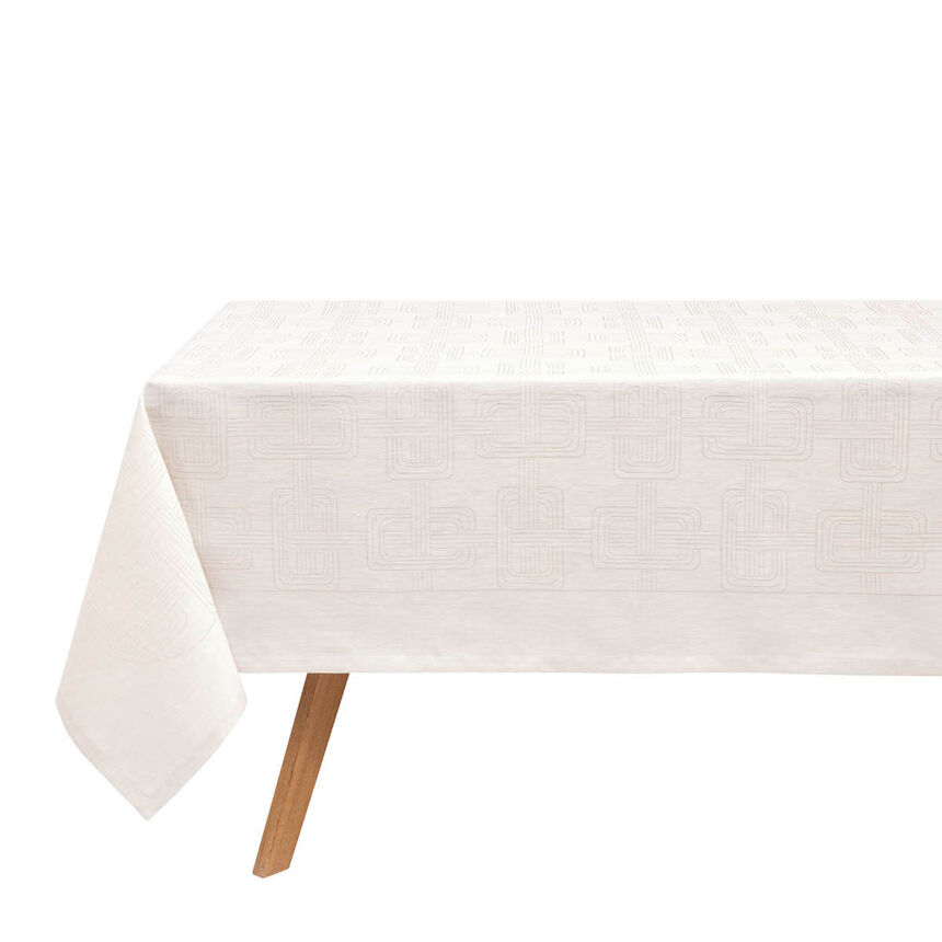 Nappe H&ocirc;tel particulier Stuc 120x120 100% lin, longues fibres, , hi-res image number 1
