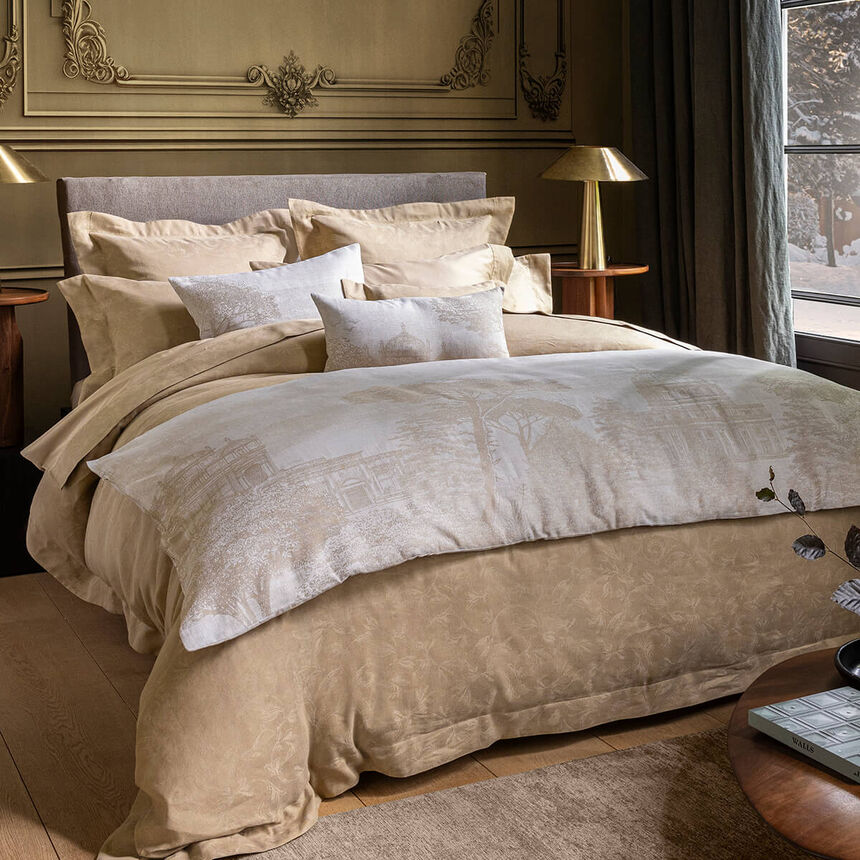 Housse de courtepointe Symphonie S&eacute;pia 90X180 50% coton - 50% lin, , hi-res image number 2