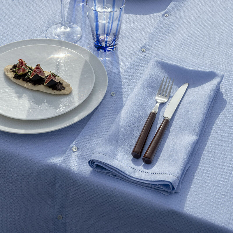 ROBERT serviette de table bleu ocean en coton 45 x 45 cm