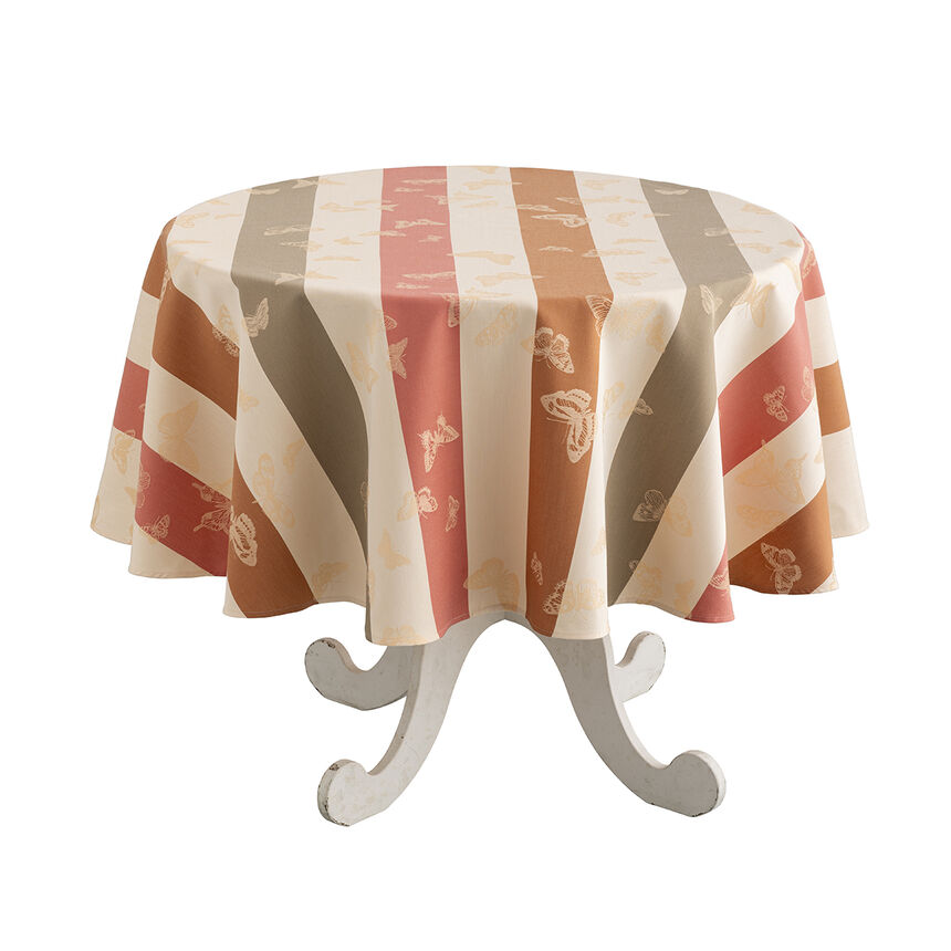 Nappe Bal des papillons P&ecirc;che &Oslash;175 100% coton, , hi-res image number 1