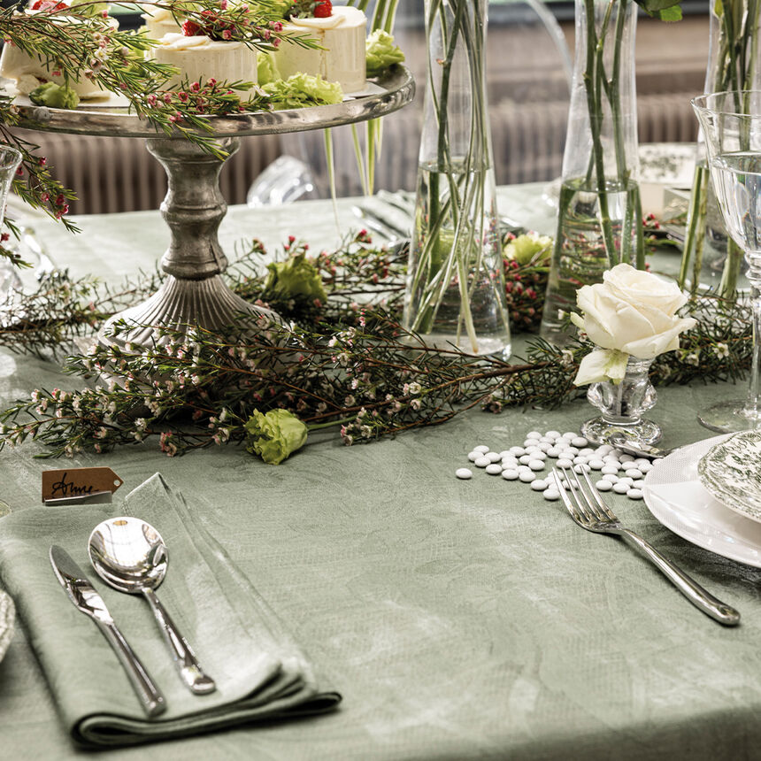 Serviette de table Tivoli Verveine 50x50 100% lin, , hi-res image number 1