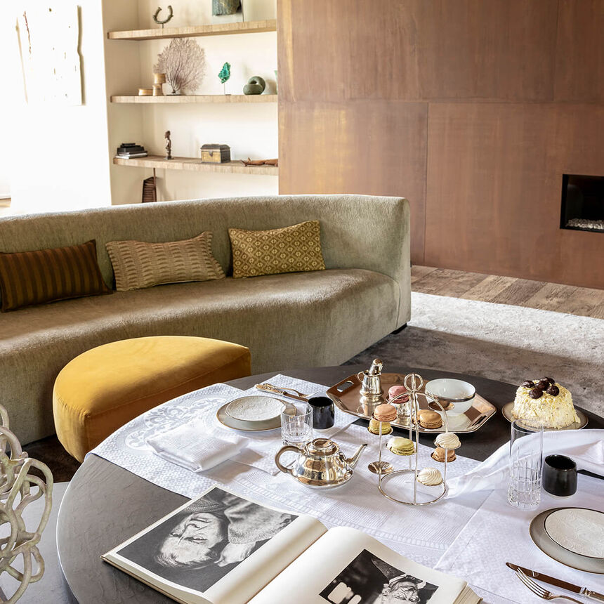 Chemin de table &Eacute;vasion C&eacute;leste Blanc Pur 50x150 100% lin, , hi-res image number 0