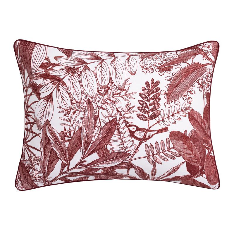 Taie décorative Feuilles en scène Goji 30X41 100% coton, , hi-res image number 1