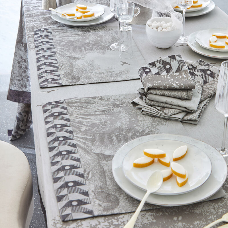 le jacquard français Set de table Forêt enchantée Coton