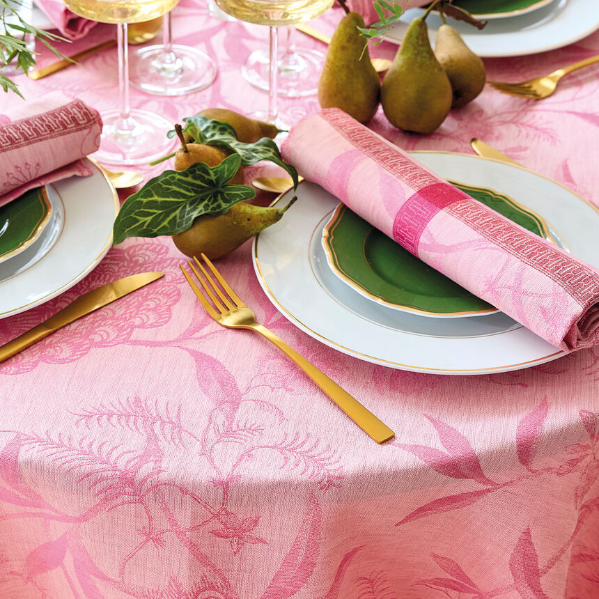 Nappe &Agrave; l'orangerie Magnolia 120x120 100% lin, , hi-res image number 2