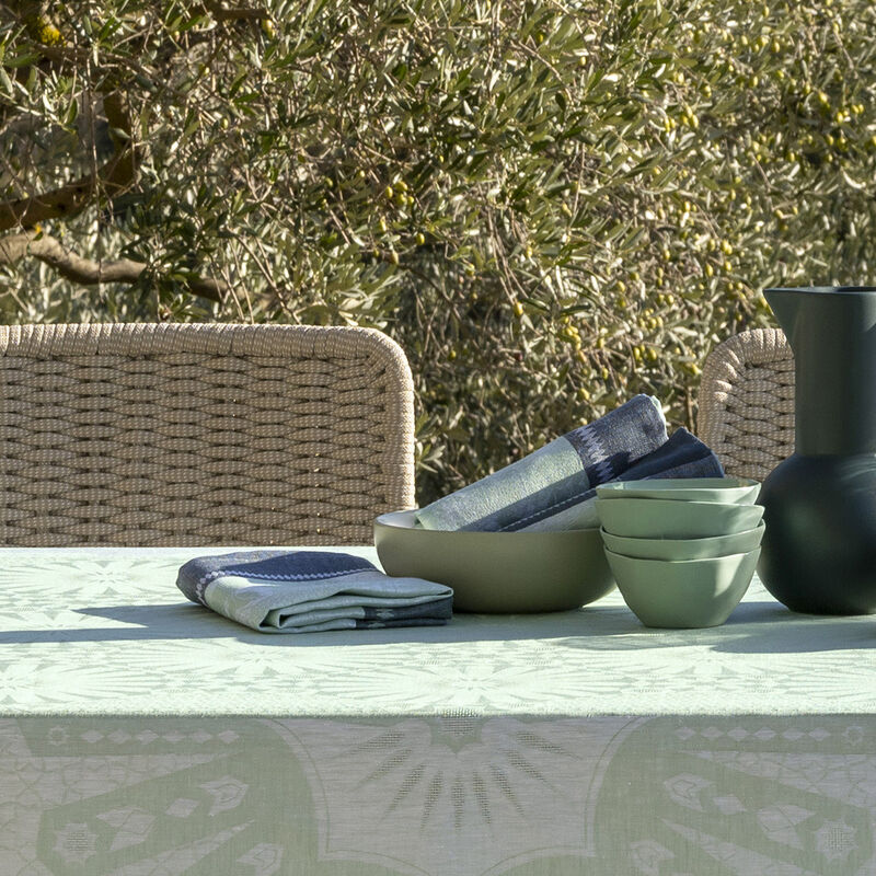 Serviette de table Jardin d'orient Fontaine 58x58 100% lin, , hi-res image number 0