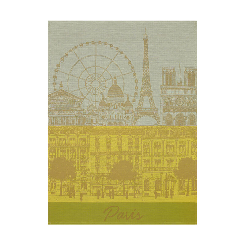 Torchon Paris panorama Soleil 60x80 100% coton, , hi-res image number 1