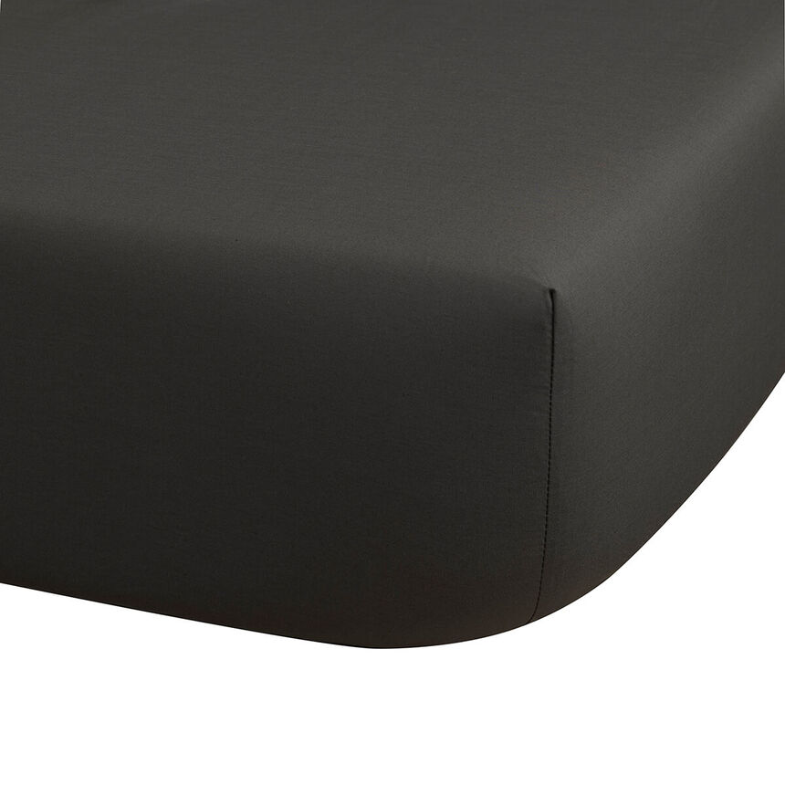 Drap housse Palacio Fusain 90X200X35 100% coton, , hi-res image number 0