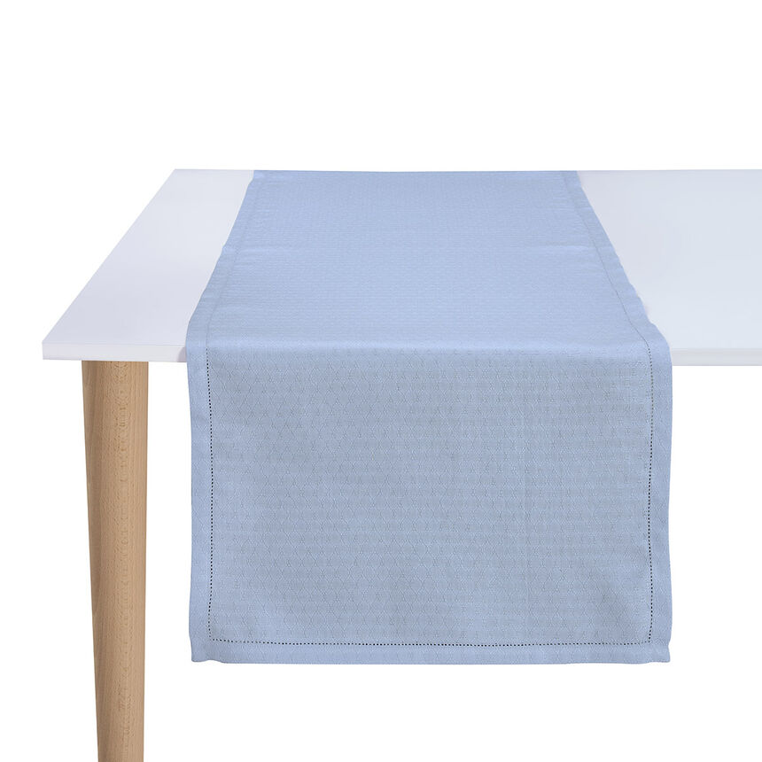 Chemin de table Portofino G&eacute;o Mare 50x150 100% lin, , hi-res image number 1