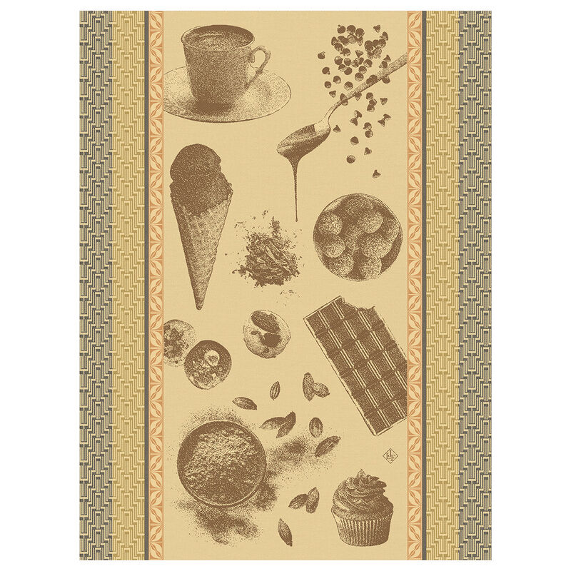 Torchon Chocolats - Recettes Cacao 60x80 100% coton, , hi-res image number 0