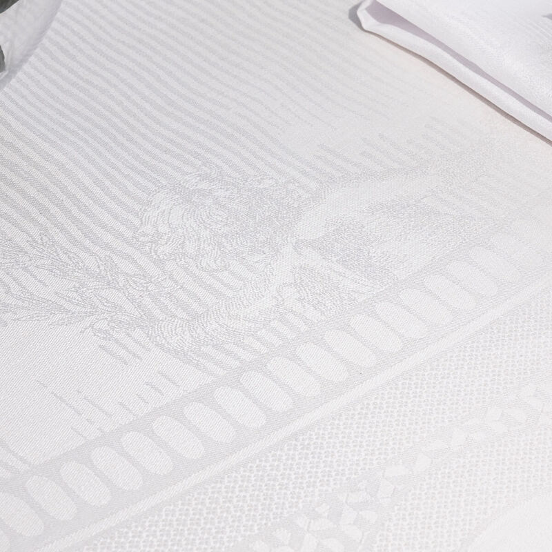 Nappe Évasion Céleste Blanc Pur 175x175 100% lin, , hi-res image number 1