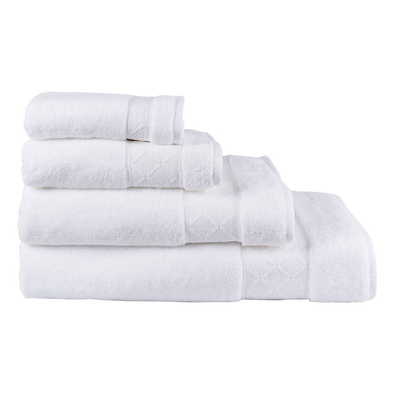 Serviette de toilette Caresse Blanc 50x100 100% coton, , hi-res image number 1
