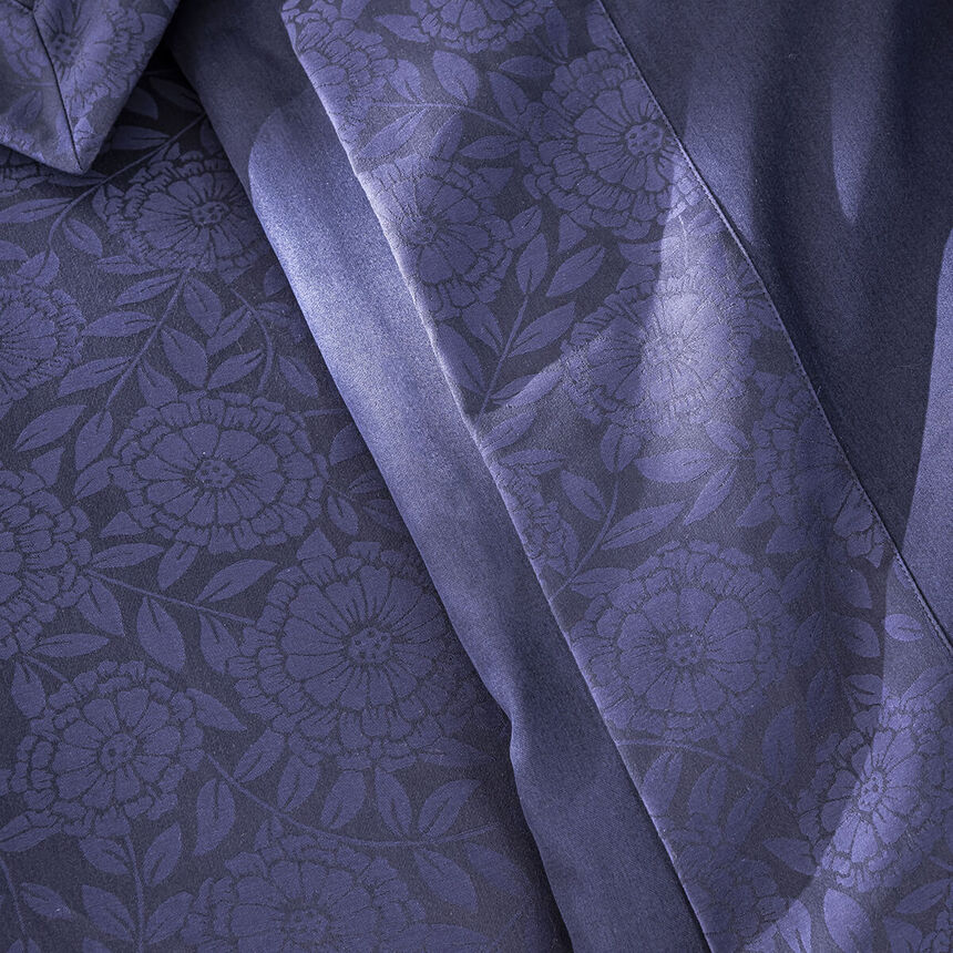 Drap plat Flora Encre 240X300 100% coton, , hi-res image number 1