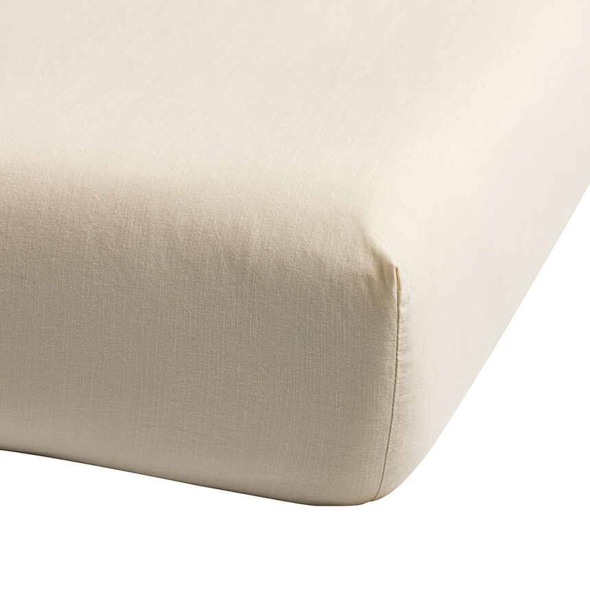 Drap housse Eclat Amande 90X200X35 100% coton, , hi-res