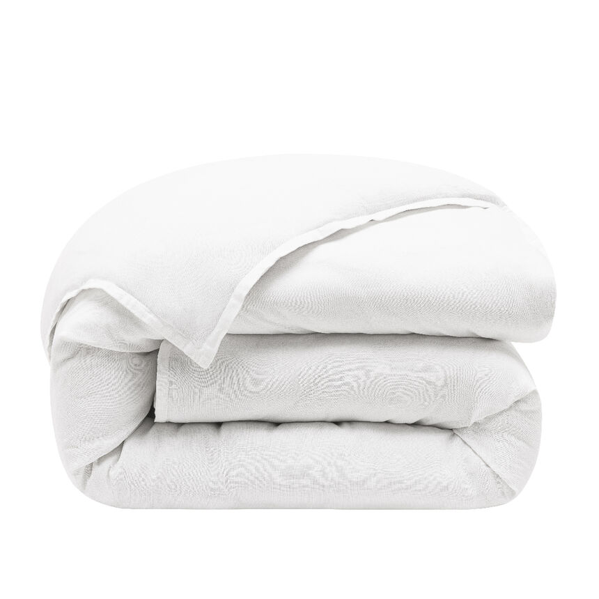 Housse de couette  Nuances Blanc 140X200 50% coton - 50% lin, , hi-res image number 0