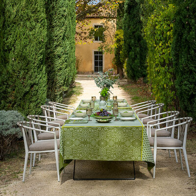 Nappe de table de jardin Classic blanc jaune 160x220 cm - HORNBACH