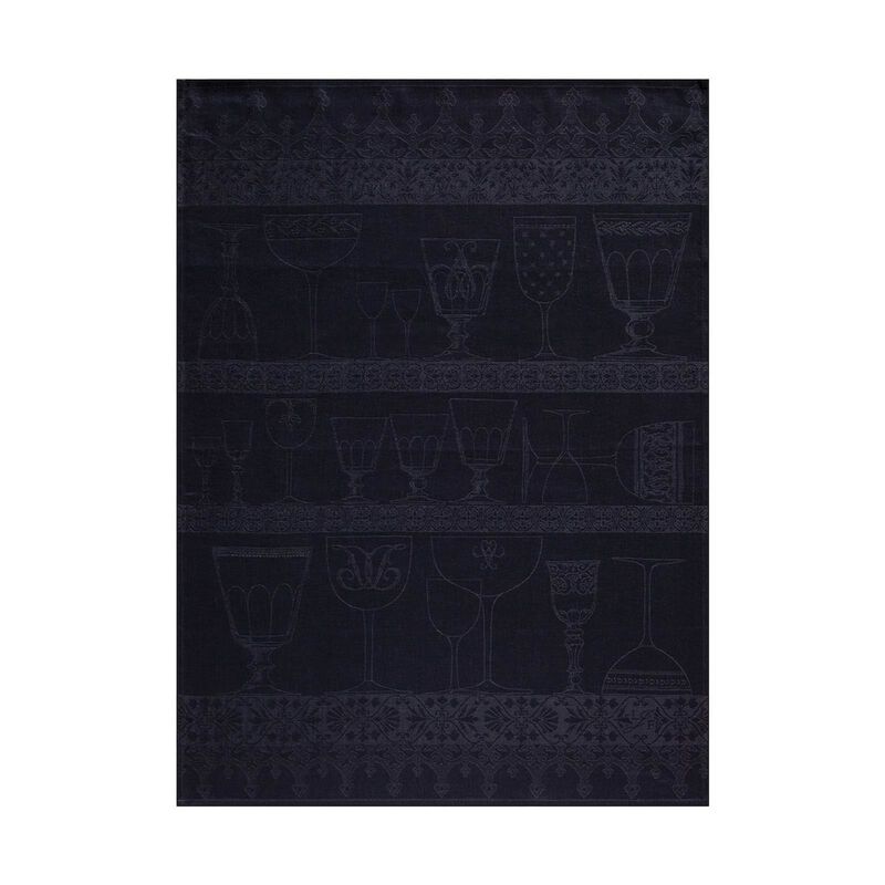 Torchon essuie-verres Cristal Ardoise 60x80 100% lin, , hi-res image number 0