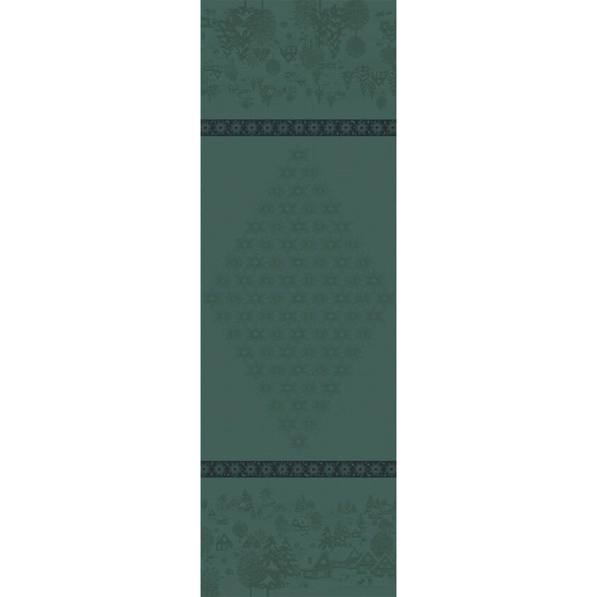 Chemin de table Sous les &eacute;toiles Gui 50x150 100% coton, longues fibres, , hi-res image number 0
