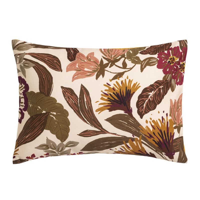 Taie décorative Panache de fleurs Miel 30X41 100% coton, , hi-res image number 1