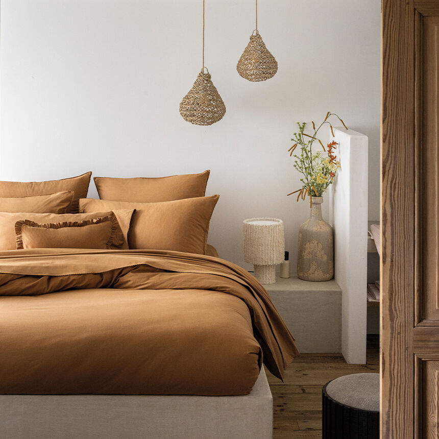 Housse de couette  Eclat Cannelle 135X200 100% coton, , hi-res image number 0