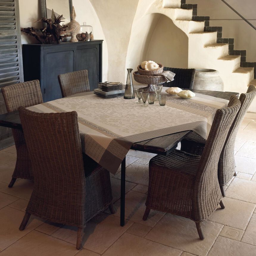 Petit Carr&eacute; d&eacute;co Provence Calisson 120x120 100% coton, , hi-res image number 0