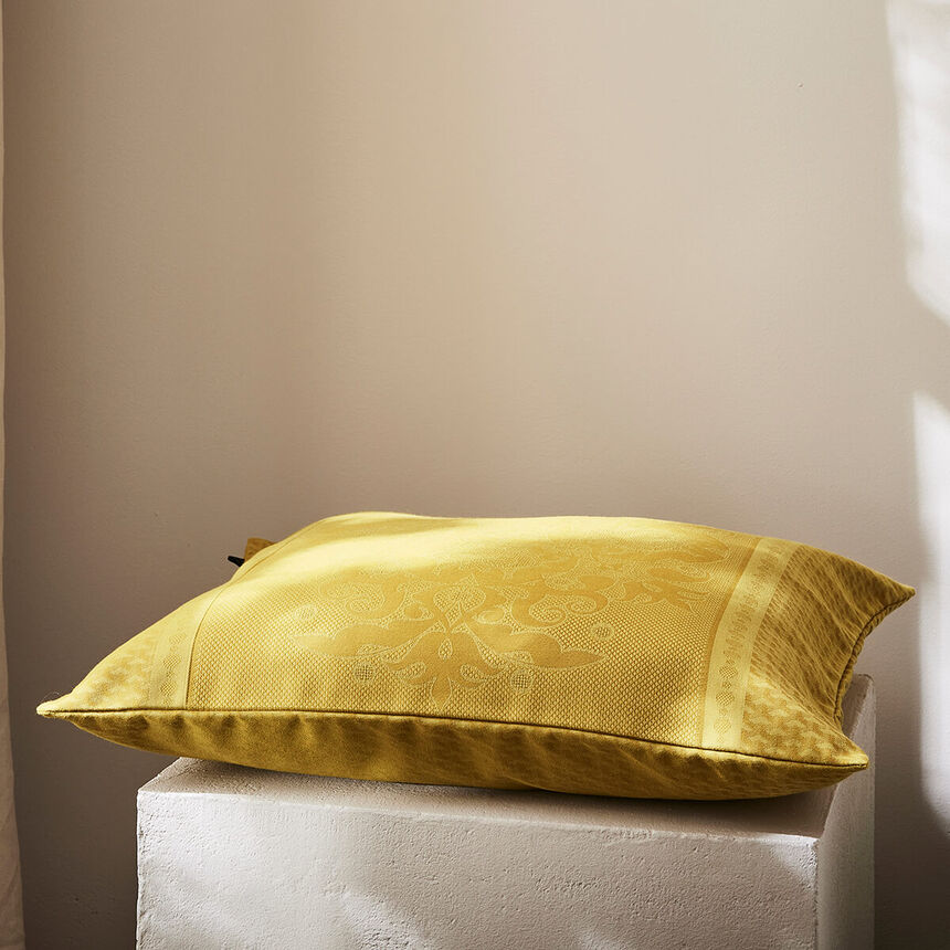 Housse de coussin Palais V&eacute;nitien Ocre 50x50 100% coton, , hi-res image number 0
