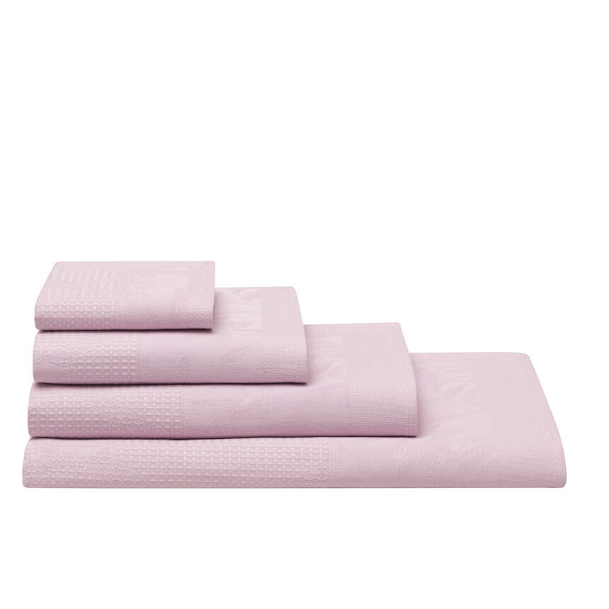 Serviette invit&eacute; Pois de senteur Rose 30x50 100% coton, , hi-res image number 2