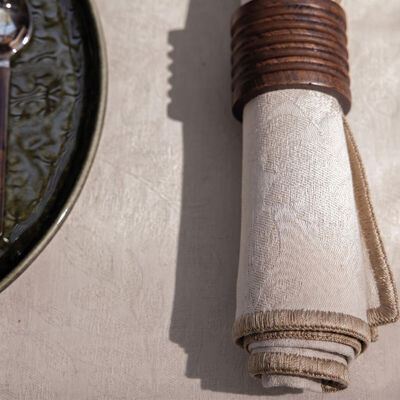 Serviette de table Vegetal mood avec surjet bourdon  Coton