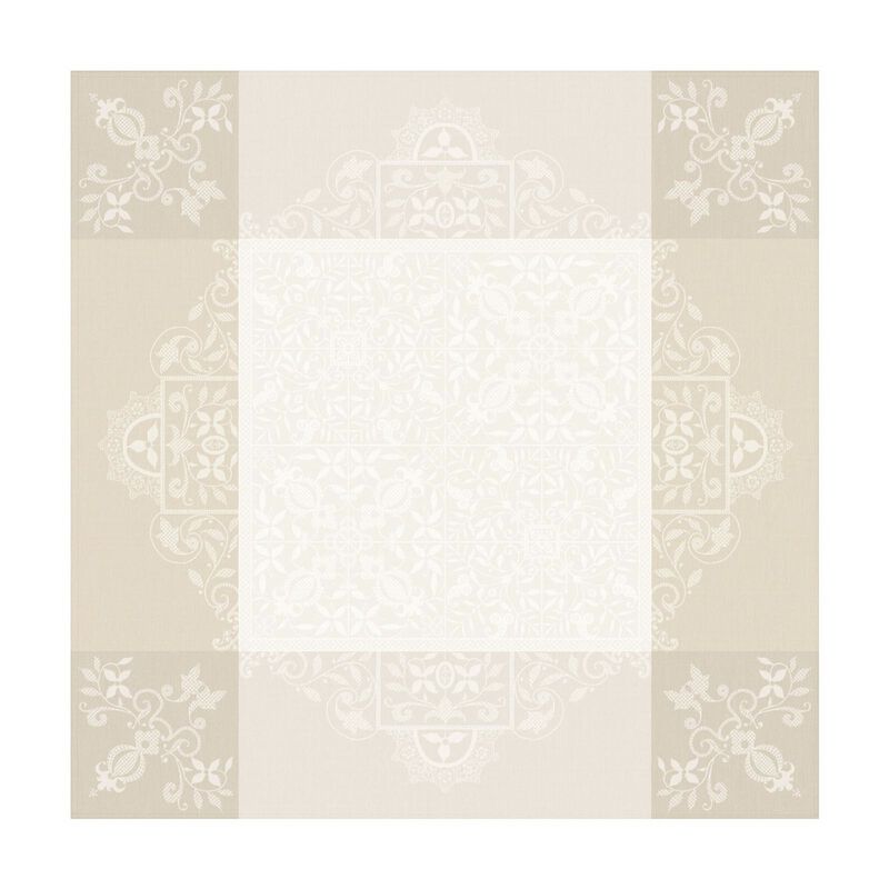 Nappe Venezia Ivoire Ivoire 175x175 100% coton, , hi-res image number 1