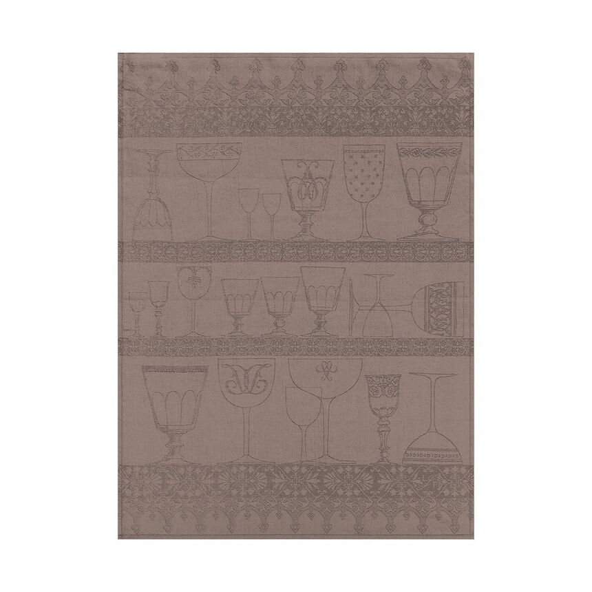 Torchon essuie-verres Cristal Poivre gris 60x80 100% lin, , hi-res image number 1