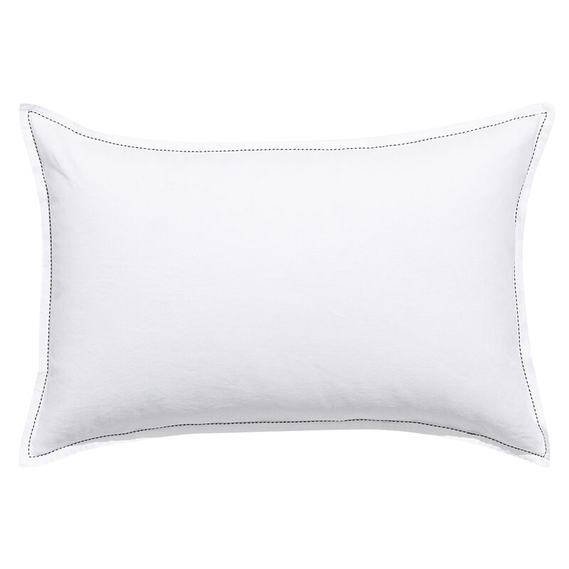 Taie décorative  Nuances Blanc 30X41 50% coton - 50% lin, , hi-res