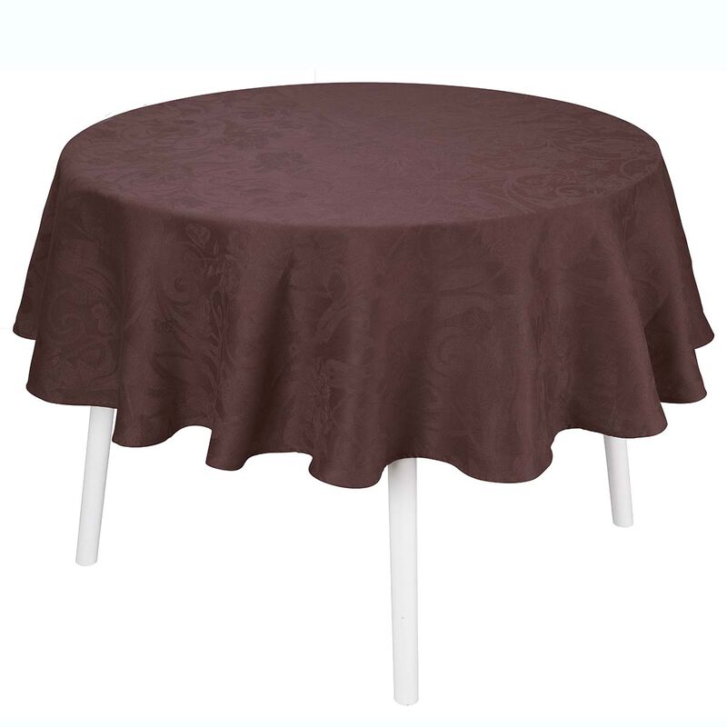 Nappe Tivoli Terre d'ombre Ø240 100% lin, , hi-res image number 1