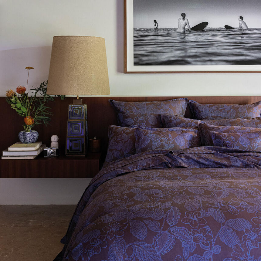 Taie Sulawesi Terre Indigo 40X80 100% coton, longues fibres, , hi-res image number 3