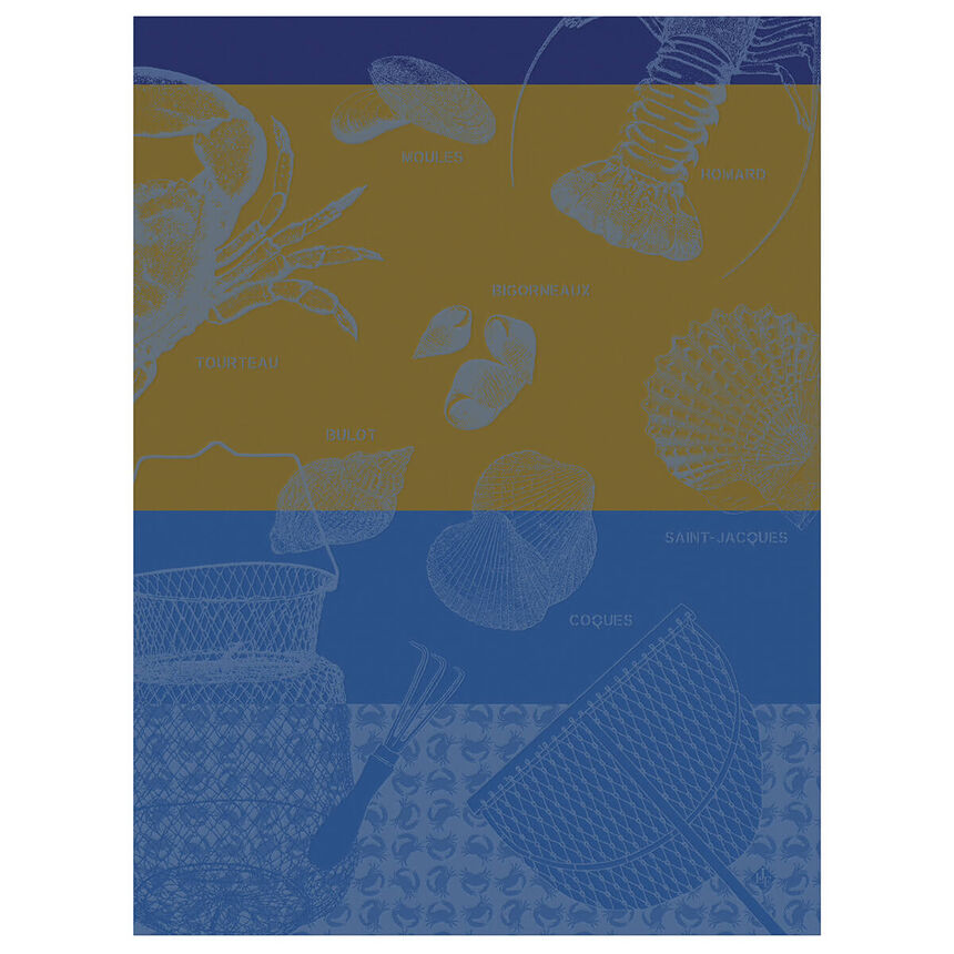 Torchon P&ecirc;che &agrave; pieds Matelot 60x80 100% coton, , hi-res image number 0