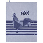 Torchon Coco-Rico Bleu 60x80 100% coton, , hi-res image number 0