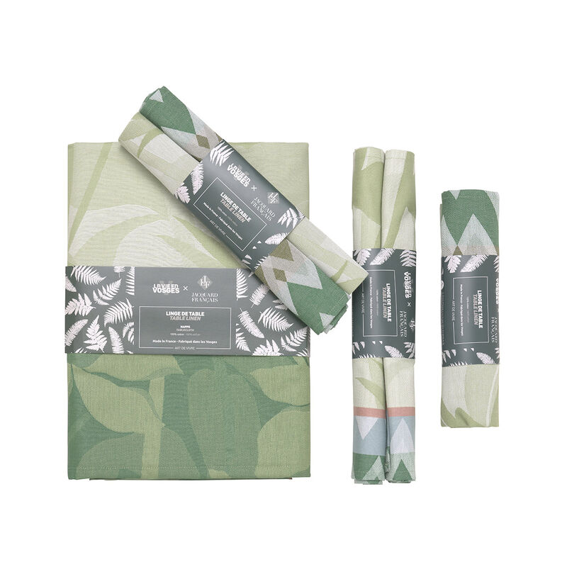 lot de 2 serviettes La Vie en Vosges Jonquille 58x58 100% coton, , hi-res image number 2