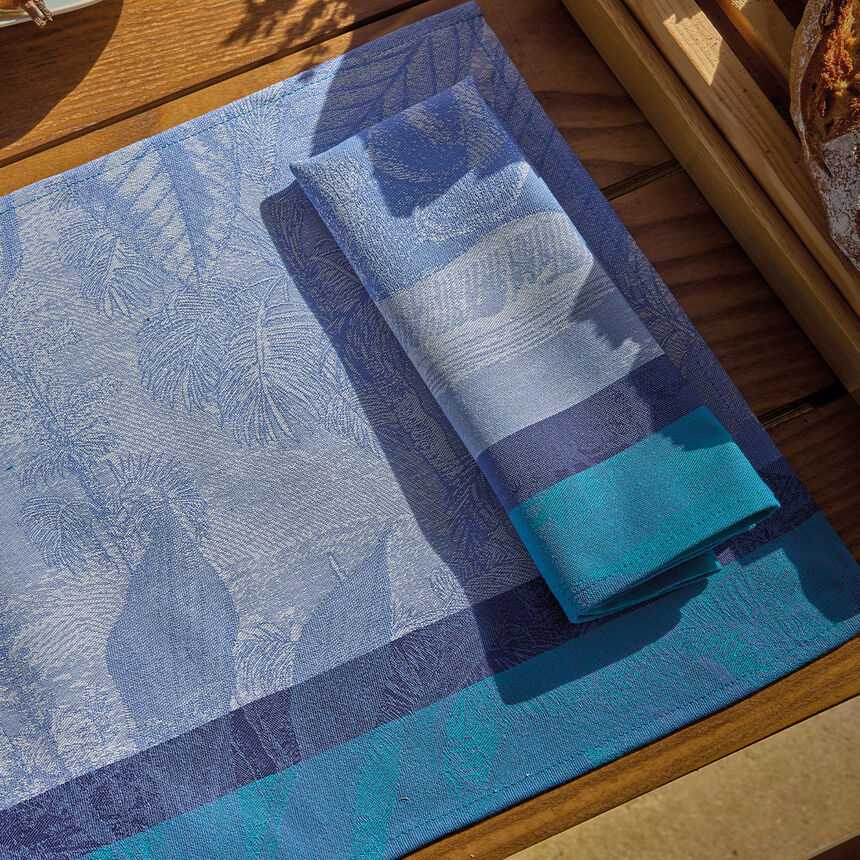 Serviette de table Sinhar&acirc;ja Oc&eacute;an 50x50 100% coton, , hi-res image number 0