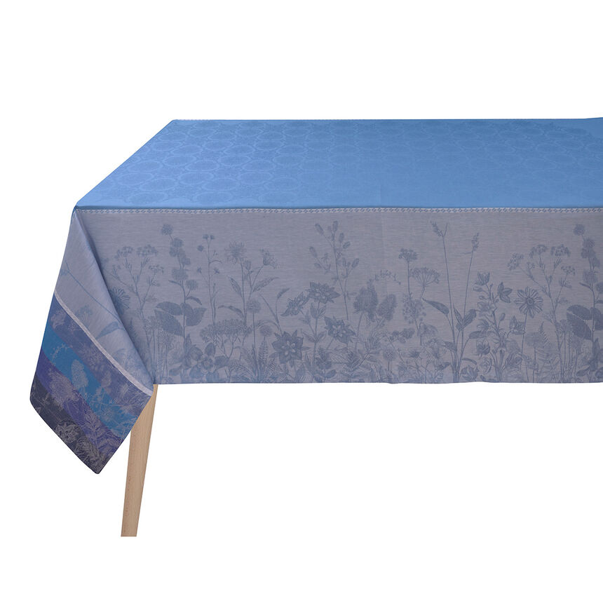 Nappe Instant Bucolique Bleuet 175x175 100% lin, , hi-res image number 0