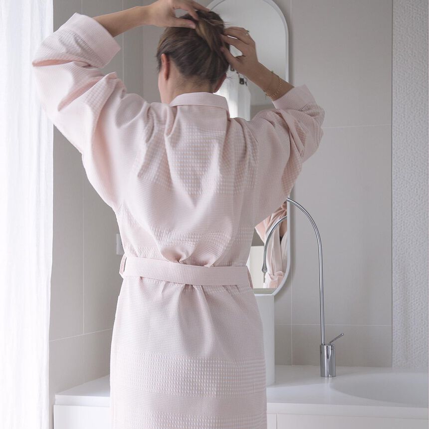 Peignoir Volupt&eacute; Rose poupee Small 100% coton, , hi-res image number 0
