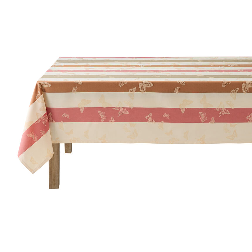 Nappe Bal des papillons P&ecirc;che &Oslash;175 100% coton, , hi-res image number 0