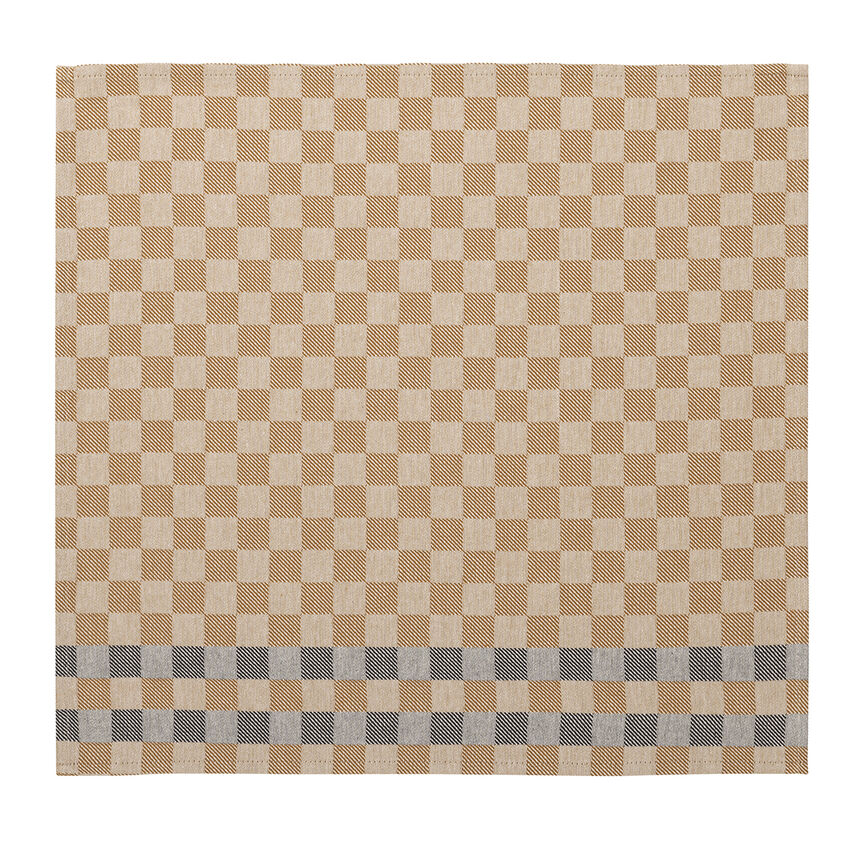 Serviette de table Champ&ecirc;tre Enduit Damier 50x50 100% coton, , hi-res image number 1